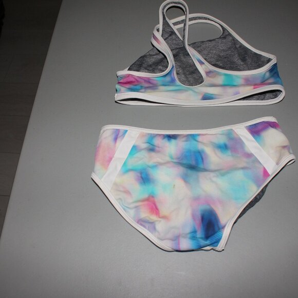 Multi Color 2 Reversibile  2 Pcs Athleta Bikini Swimsuit Size 14 - Picture 2 of 12